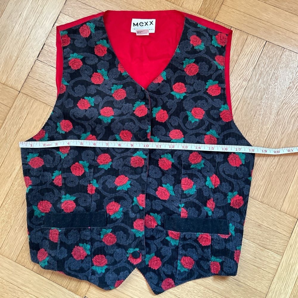 Mexx Red and Black Floral Vest